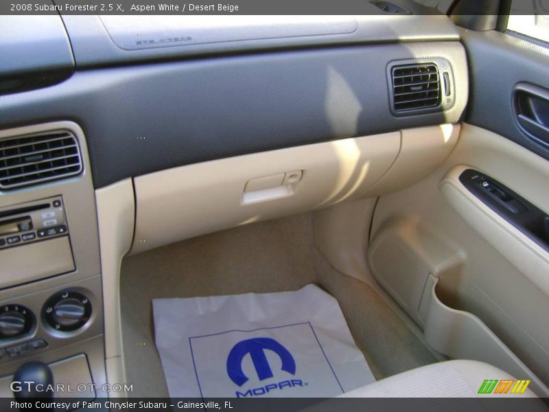 Aspen White / Desert Beige 2008 Subaru Forester 2.5 X
