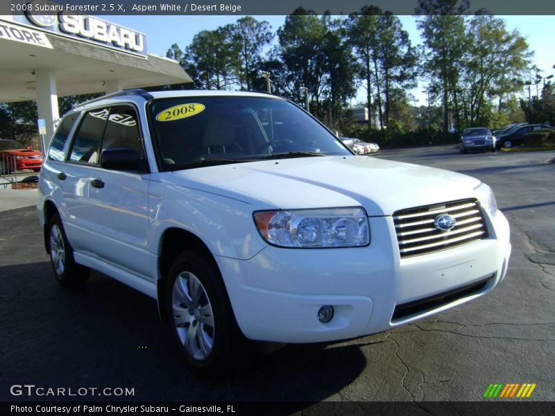 Aspen White / Desert Beige 2008 Subaru Forester 2.5 X