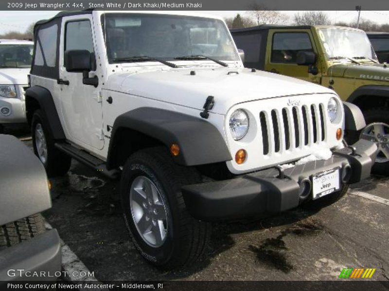 Stone White / Dark Khaki/Medium Khaki 2009 Jeep Wrangler X 4x4