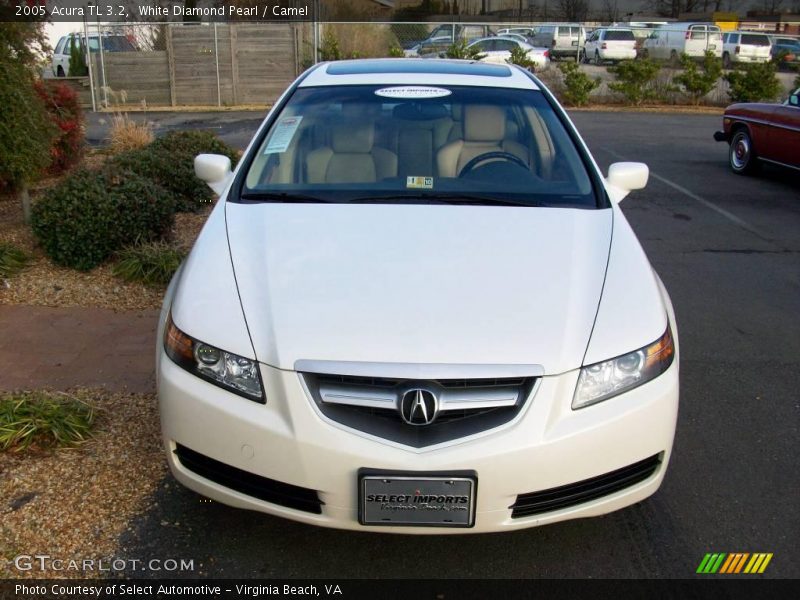 White Diamond Pearl / Camel 2005 Acura TL 3.2
