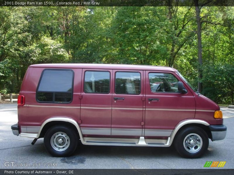 Colorado Red / Mist Gray 2001 Dodge Ram Van 1500