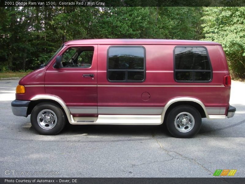 Colorado Red / Mist Gray 2001 Dodge Ram Van 1500