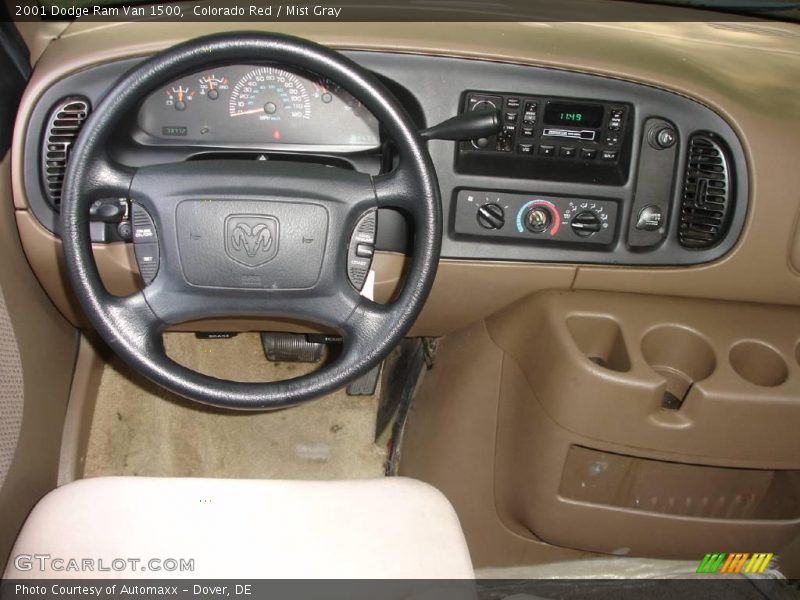 Colorado Red / Mist Gray 2001 Dodge Ram Van 1500