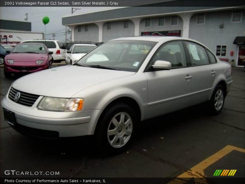 Satin Silver Metallic / Gray 2001 Volkswagen Passat GLS Sedan