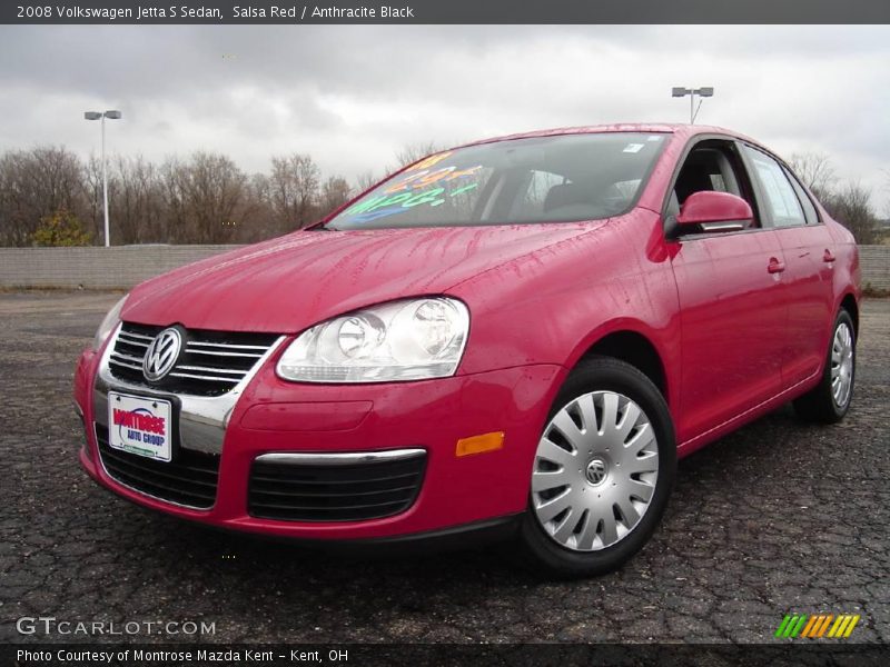 Salsa Red / Anthracite Black 2008 Volkswagen Jetta S Sedan