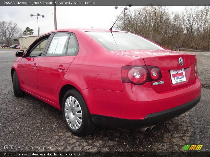 Salsa Red / Anthracite Black 2008 Volkswagen Jetta S Sedan
