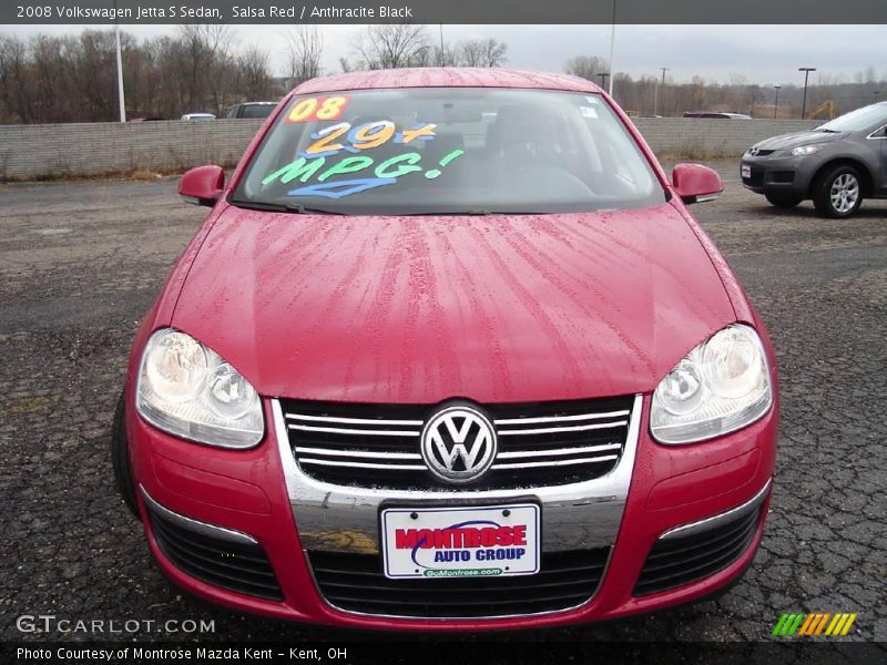 Salsa Red / Anthracite Black 2008 Volkswagen Jetta S Sedan