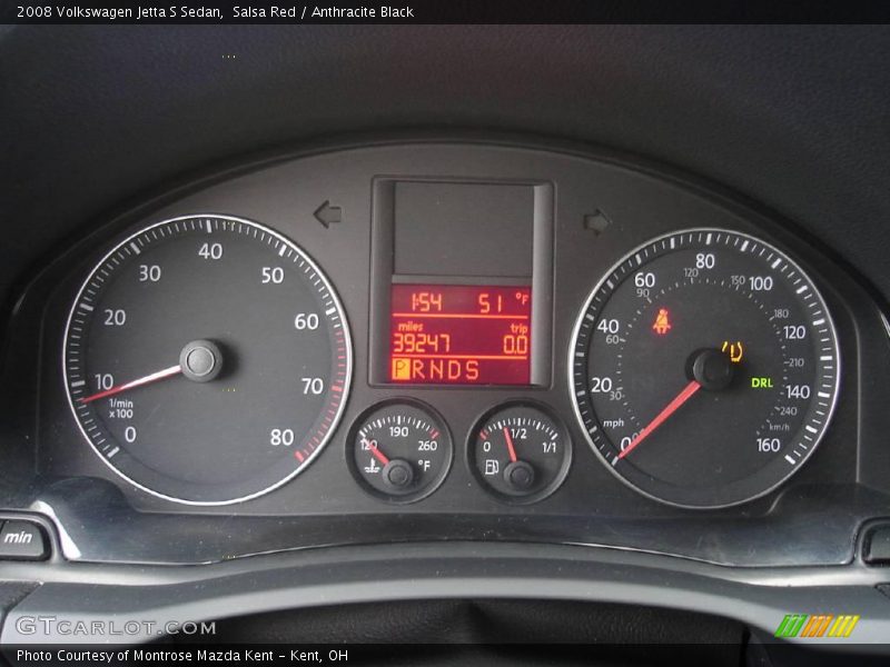 Salsa Red / Anthracite Black 2008 Volkswagen Jetta S Sedan