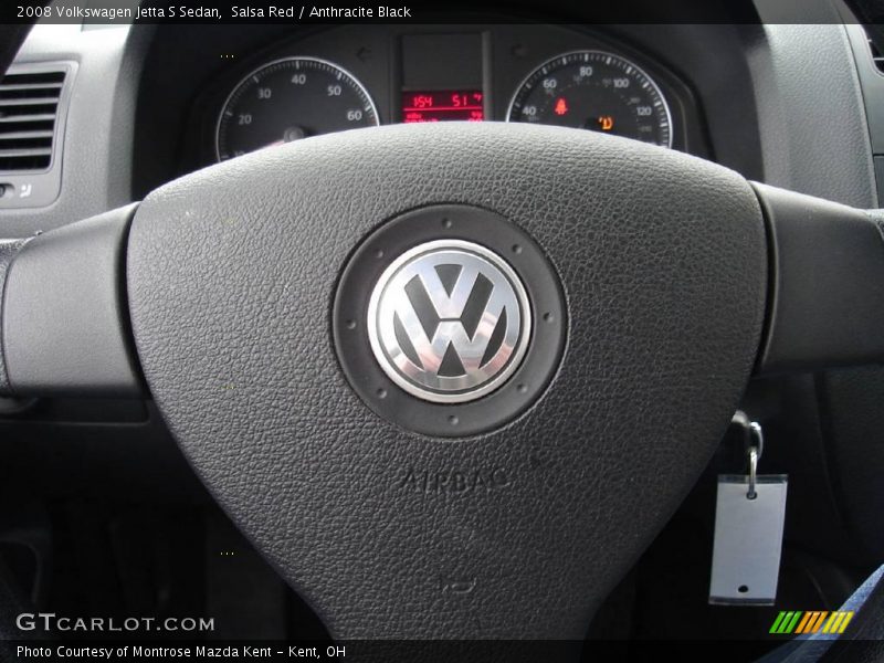Salsa Red / Anthracite Black 2008 Volkswagen Jetta S Sedan