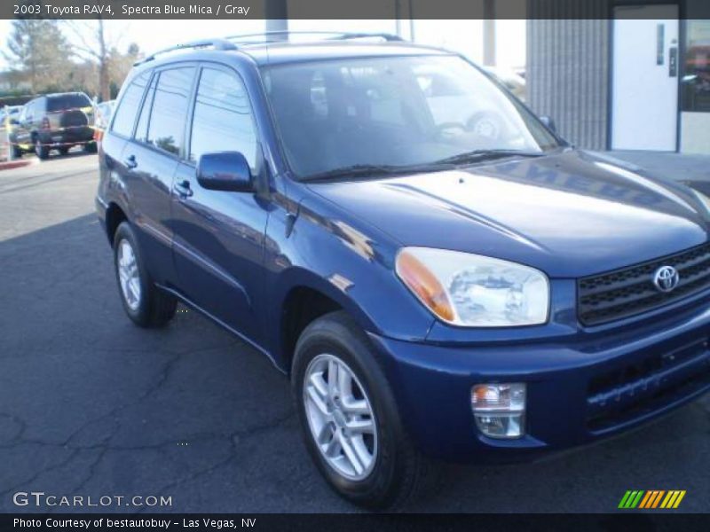 Spectra Blue Mica / Gray 2003 Toyota RAV4