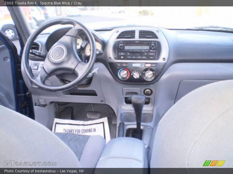 Spectra Blue Mica / Gray 2003 Toyota RAV4