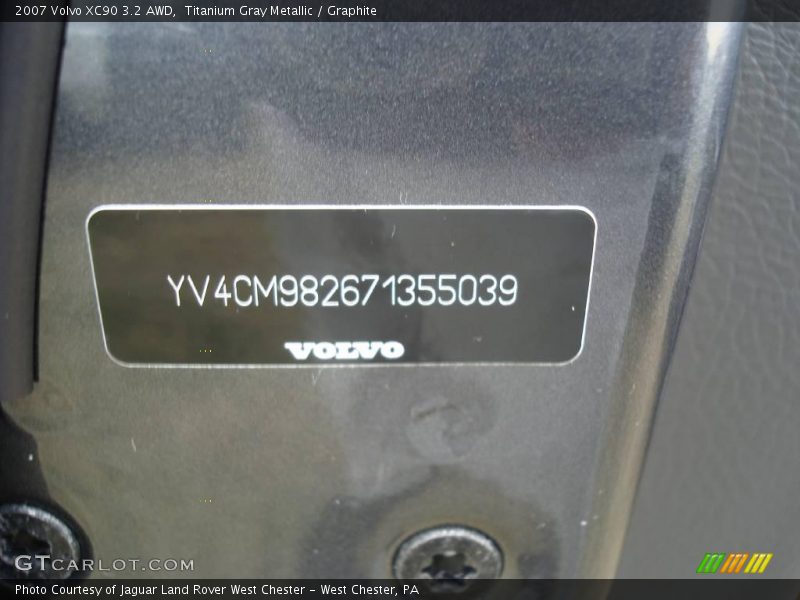 Titanium Gray Metallic / Graphite 2007 Volvo XC90 3.2 AWD
