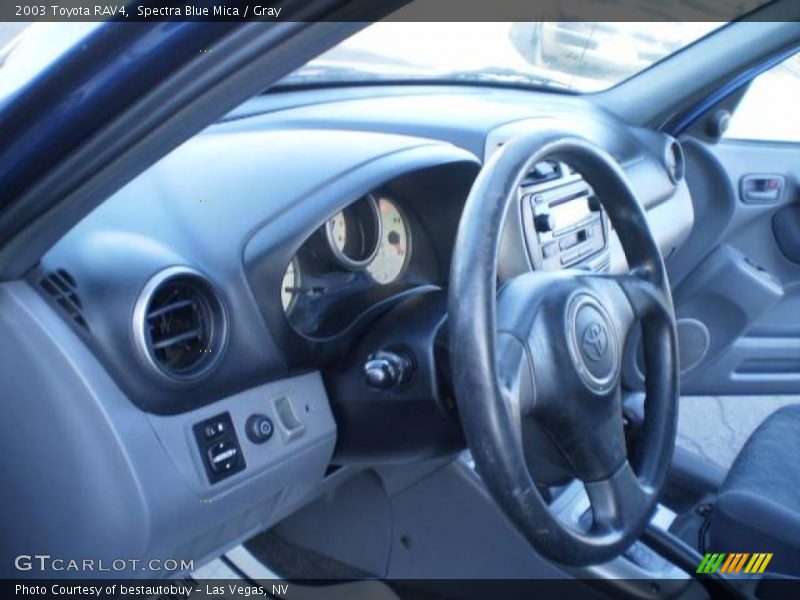 Spectra Blue Mica / Gray 2003 Toyota RAV4