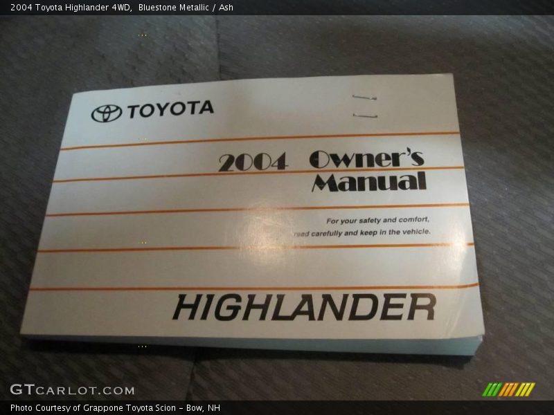 Bluestone Metallic / Ash 2004 Toyota Highlander 4WD