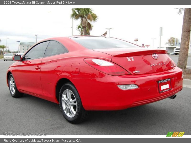 Super Red 5 / Ivory 2008 Toyota Solara SE Coupe