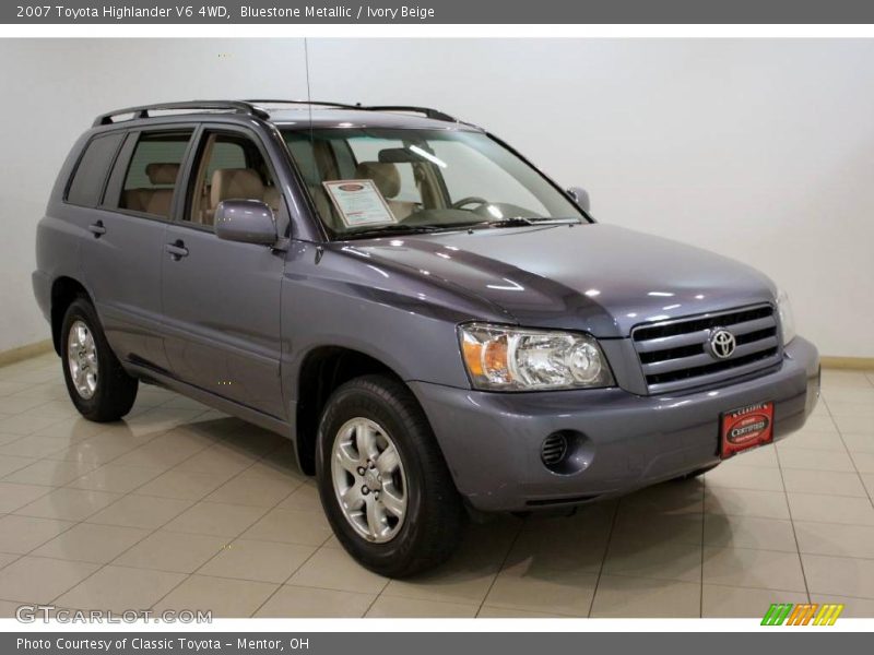 Bluestone Metallic / Ivory Beige 2007 Toyota Highlander V6 4WD