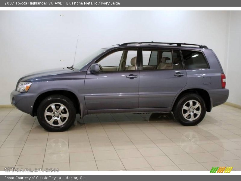 Bluestone Metallic / Ivory Beige 2007 Toyota Highlander V6 4WD