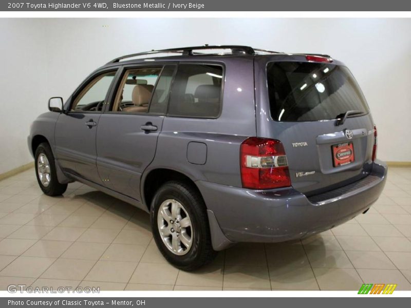 Bluestone Metallic / Ivory Beige 2007 Toyota Highlander V6 4WD