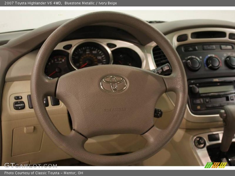 Bluestone Metallic / Ivory Beige 2007 Toyota Highlander V6 4WD