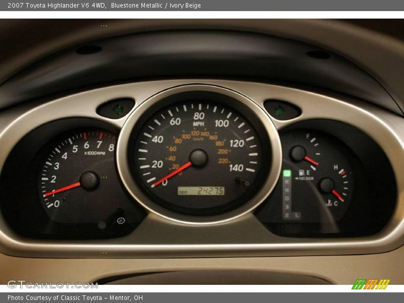 Bluestone Metallic / Ivory Beige 2007 Toyota Highlander V6 4WD