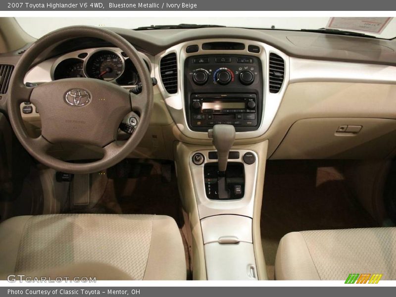 Bluestone Metallic / Ivory Beige 2007 Toyota Highlander V6 4WD