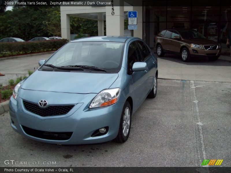 Zephyr Blue Metallic / Dark Charcoal 2009 Toyota Yaris Sedan