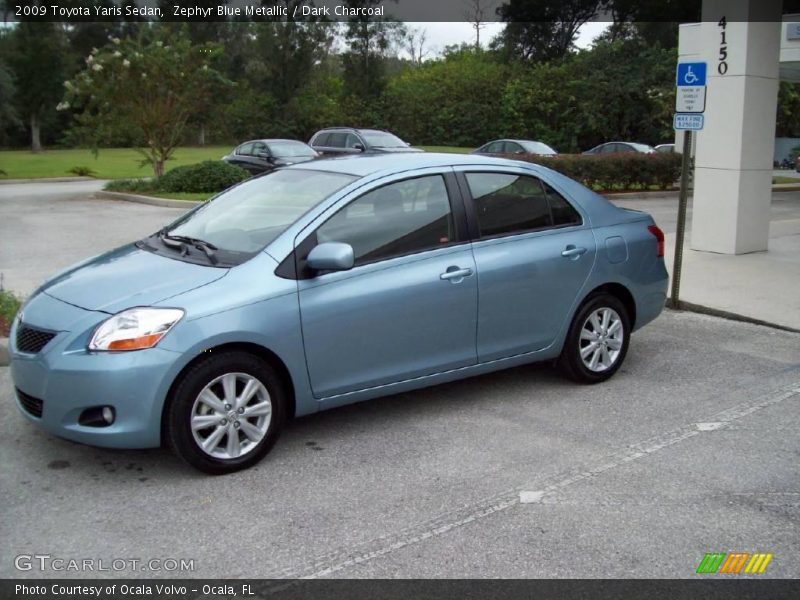 Zephyr Blue Metallic / Dark Charcoal 2009 Toyota Yaris Sedan