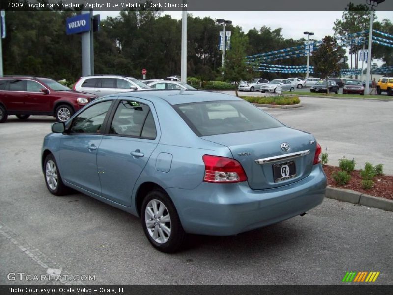 Zephyr Blue Metallic / Dark Charcoal 2009 Toyota Yaris Sedan