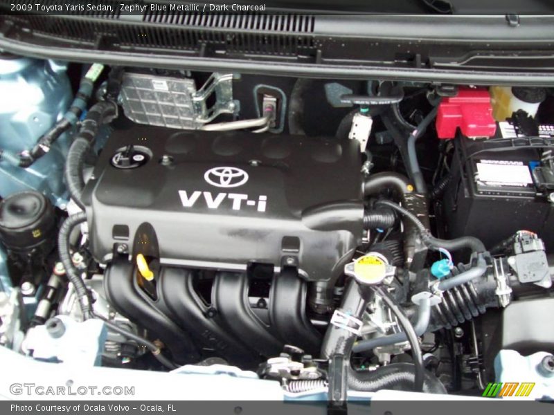 Zephyr Blue Metallic / Dark Charcoal 2009 Toyota Yaris Sedan