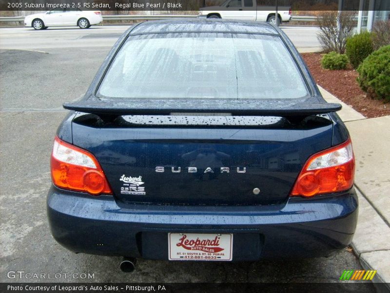 Regal Blue Pearl / Black 2005 Subaru Impreza 2.5 RS Sedan