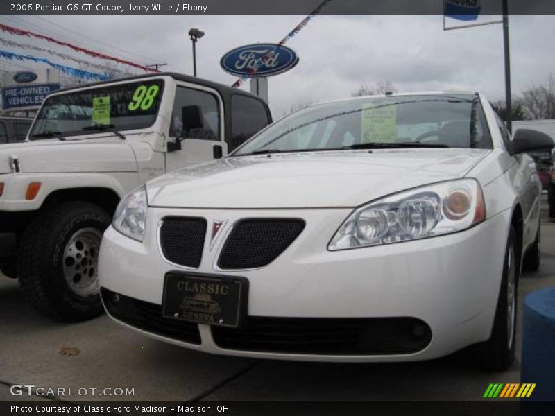 Ivory White / Ebony 2006 Pontiac G6 GT Coupe