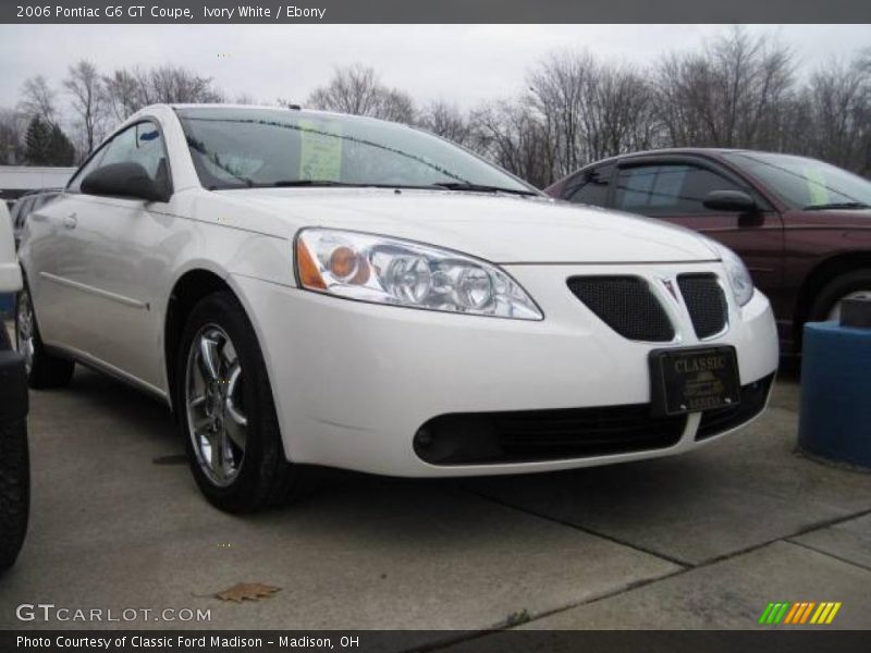 Ivory White / Ebony 2006 Pontiac G6 GT Coupe