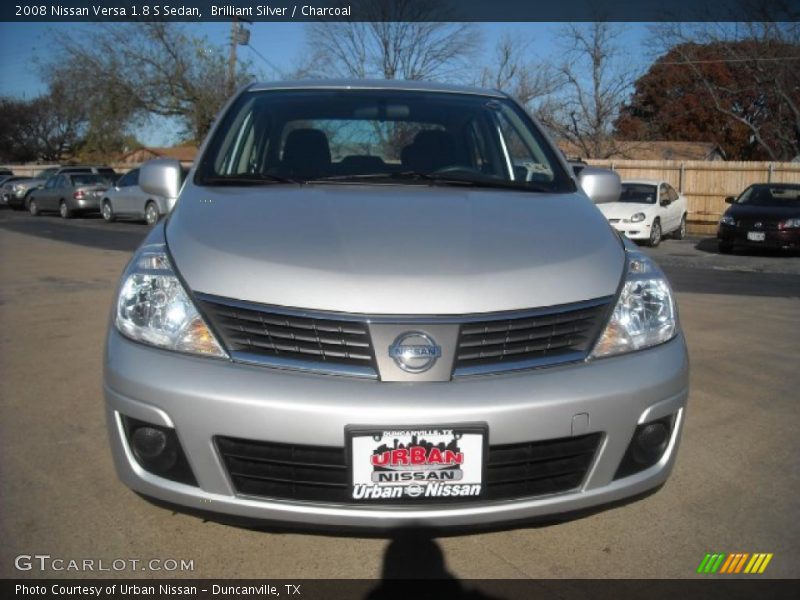 Brilliant Silver / Charcoal 2008 Nissan Versa 1.8 S Sedan