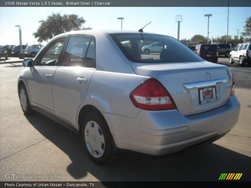 Brilliant Silver / Charcoal 2008 Nissan Versa 1.8 S Sedan