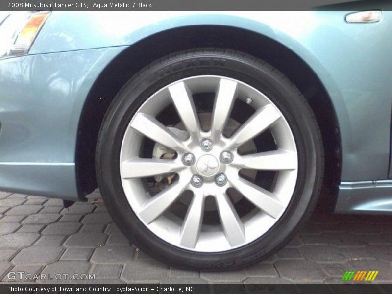 Aqua Metallic / Black 2008 Mitsubishi Lancer GTS