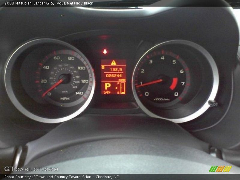 Aqua Metallic / Black 2008 Mitsubishi Lancer GTS
