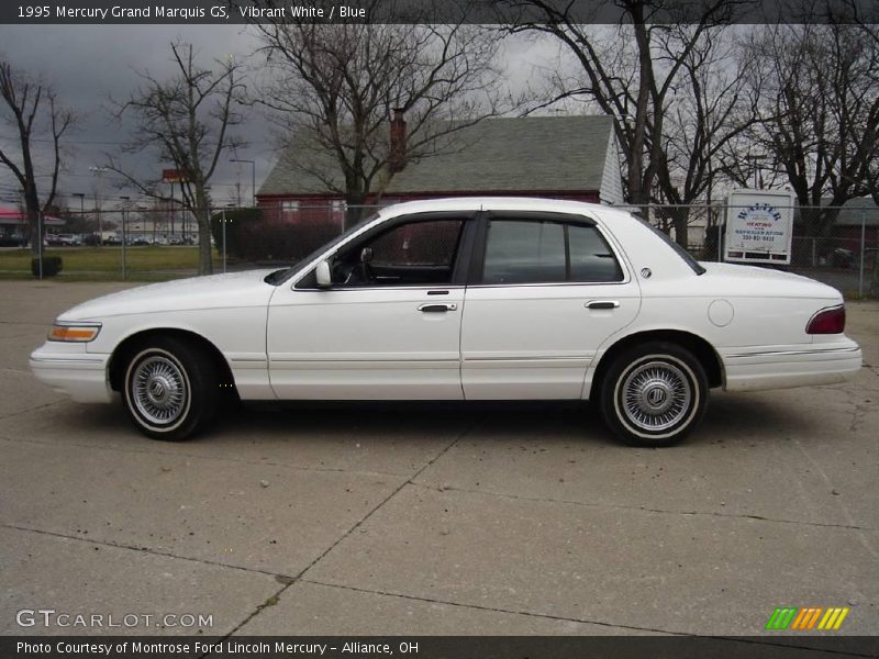 Vibrant White / Blue 1995 Mercury Grand Marquis GS