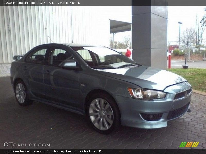 Aqua Metallic / Black 2008 Mitsubishi Lancer GTS