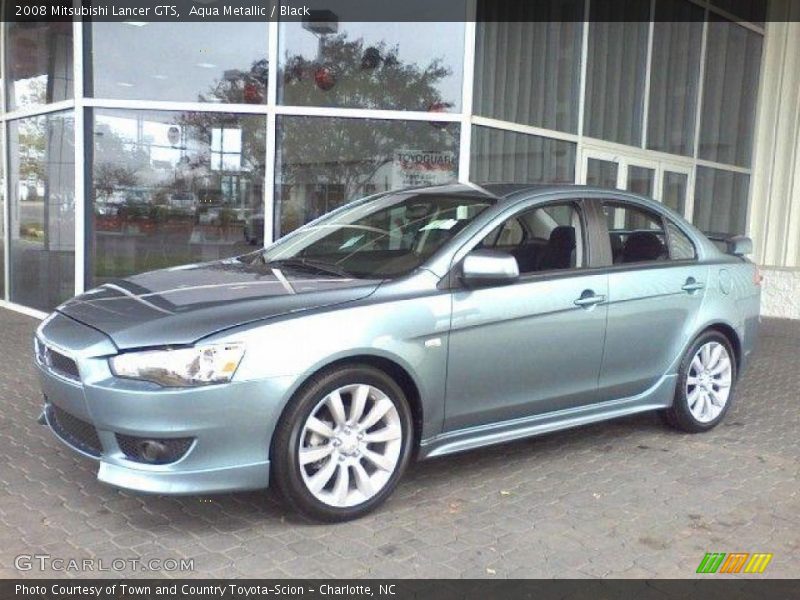 Aqua Metallic / Black 2008 Mitsubishi Lancer GTS