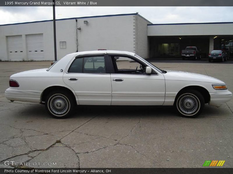 Vibrant White / Blue 1995 Mercury Grand Marquis GS