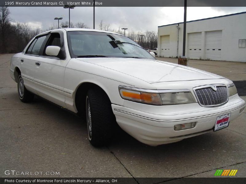 Vibrant White / Blue 1995 Mercury Grand Marquis GS