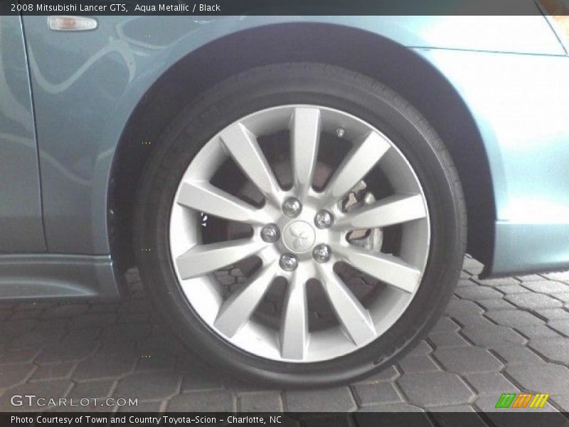 Aqua Metallic / Black 2008 Mitsubishi Lancer GTS