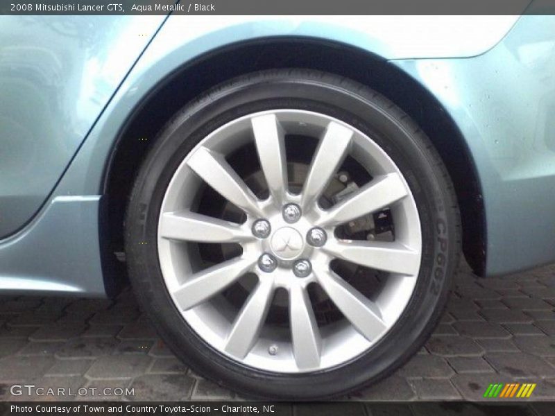 Aqua Metallic / Black 2008 Mitsubishi Lancer GTS