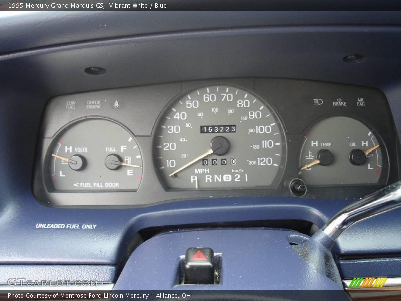 Vibrant White / Blue 1995 Mercury Grand Marquis GS