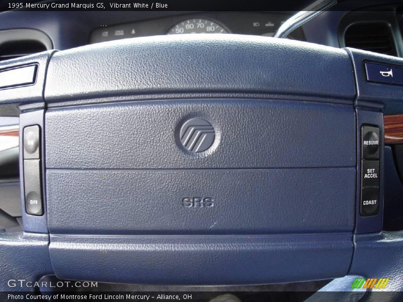 Vibrant White / Blue 1995 Mercury Grand Marquis GS