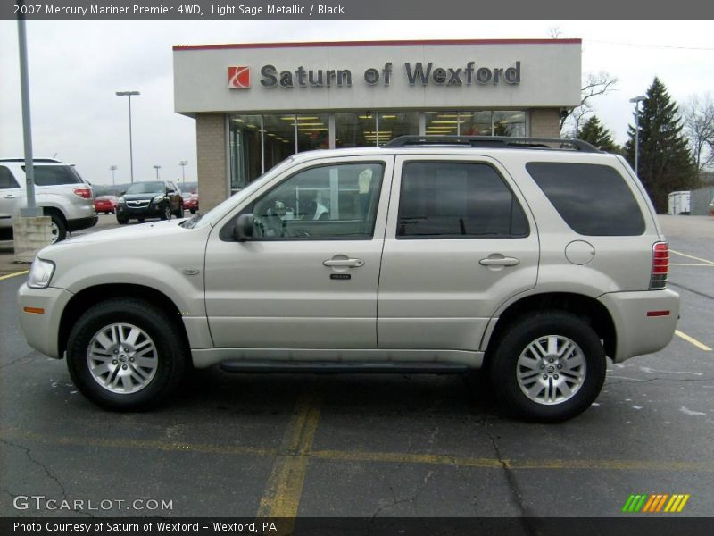 Light Sage Metallic / Black 2007 Mercury Mariner Premier 4WD