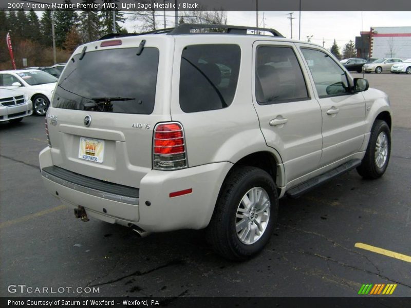 Light Sage Metallic / Black 2007 Mercury Mariner Premier 4WD