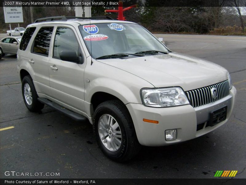 Light Sage Metallic / Black 2007 Mercury Mariner Premier 4WD