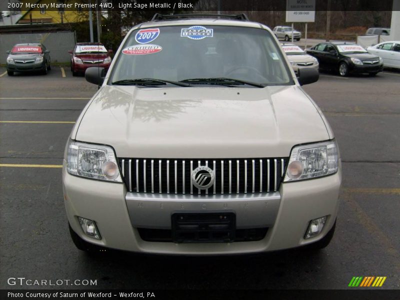 Light Sage Metallic / Black 2007 Mercury Mariner Premier 4WD