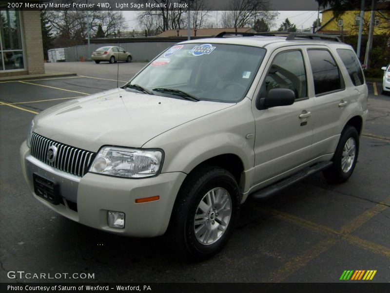 Light Sage Metallic / Black 2007 Mercury Mariner Premier 4WD